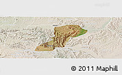 Satellite Panoramic Map of Isingiro, lighten
