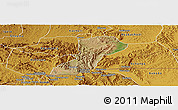 Satellite Panoramic Map of Isingiro, physical outside