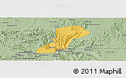 Savanna Style Panoramic Map of Isingiro