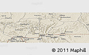 Shaded Relief Panoramic Map of Isingiro