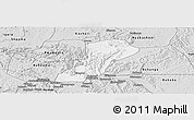 Silver Style Panoramic Map of Isingiro