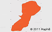 Political Simple Map of Isingiro, cropped outside