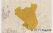 Physical 3D Map of Nyabushozi, lighten