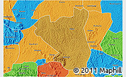Physical 3D Map of Nyabushozi, political outside