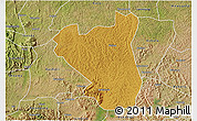 Physical 3D Map of Nyabushozi, satellite outside