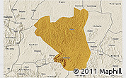 Physical 3D Map of Nyabushozi, shaded relief outside
