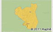 Savanna Style 3D Map of Nyabushozi, single color outside