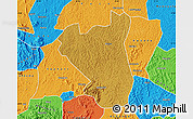 Physical Map of Nyabushozi, political outside