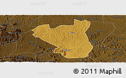 Physical Panoramic Map of Nyabushozi, darken