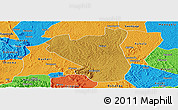 Physical Panoramic Map of Nyabushozi, political outside