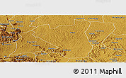 Physical Panoramic Map of Nyabushozi