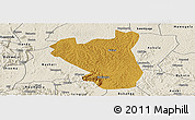 Physical Panoramic Map of Nyabushozi, shaded relief outside