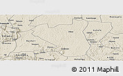 Shaded Relief Panoramic Map of Nyabushozi