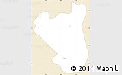 Classic Style Simple Map of Nyabushozi, single color outside