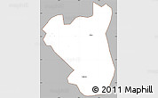 Gray Simple Map of Nyabushozi, cropped outside