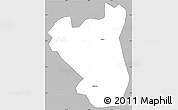 Gray Simple Map of Nyabushozi, single color outside