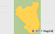 Savanna Style Simple Map of Nyabushozi, cropped outside