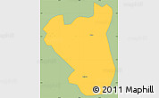 Savanna Style Simple Map of Nyabushozi, single color outside