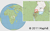 Savanna Style Location Map of Ruhaama, highlighted country