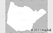 Gray Simple Map of Ruhaama, single color outside