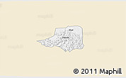 Classic Style 3D Map of Rwampara, single color outside