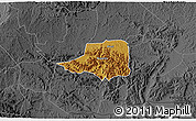 Physical 3D Map of Rwampara, darken, desaturated