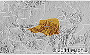 Physical 3D Map of Rwampara, lighten, desaturated