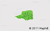 Political 3D Map of Rwampara, cropped outside