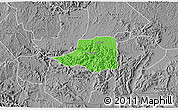 Political 3D Map of Rwampara, desaturated