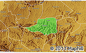 Political 3D Map of Rwampara, physical outside
