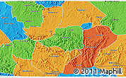 Political 3D Map of Rwampara