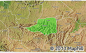Political 3D Map of Rwampara, satellite outside