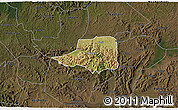 Satellite 3D Map of Rwampara, darken