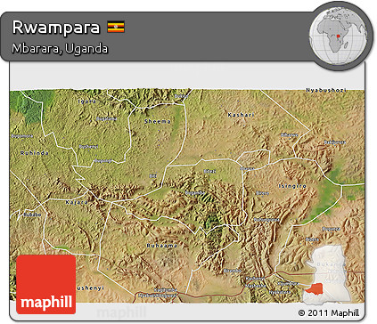 Satellite 3D Map of Rwampara