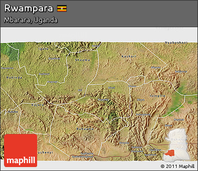 Satellite 3D Map of Rwampara