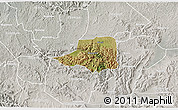 Satellite 3D Map of Rwampara, lighten, semi-desaturated