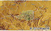 Satellite 3D Map of Rwampara, physical outside