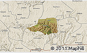 Satellite 3D Map of Rwampara, shaded relief outside