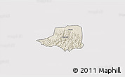 Shaded Relief 3D Map of Rwampara, cropped outside