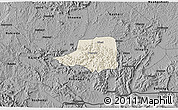 Shaded Relief 3D Map of Rwampara, darken, desaturated