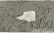 Shaded Relief 3D Map of Rwampara, darken
