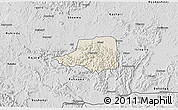 Shaded Relief 3D Map of Rwampara, desaturated