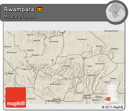 Shaded Relief 3D Map of Rwampara