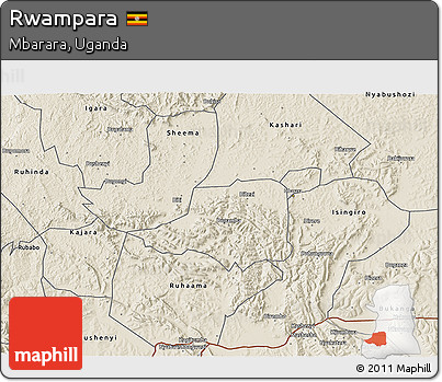 Shaded Relief 3D Map of Rwampara