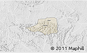 Shaded Relief 3D Map of Rwampara, lighten, desaturated
