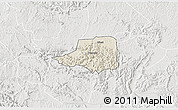 Shaded Relief 3D Map of Rwampara, lighten, semi-desaturated
