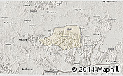 Shaded Relief 3D Map of Rwampara, semi-desaturated