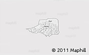 Silver Style 3D Map of Rwampara, single color outside