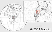 Blank Location Map of Rwampara, highlighted parent region