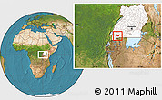 Satellite Location Map of Rwampara, highlighted country